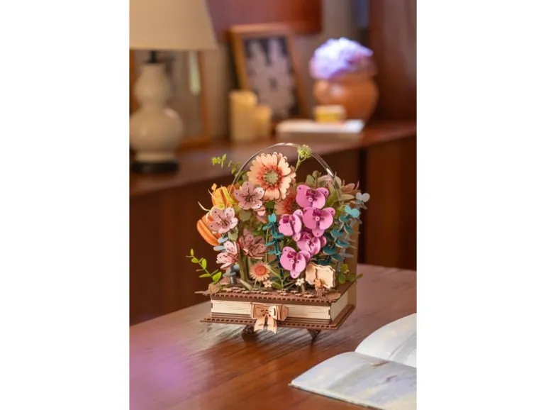 Rowood Bausatz Wooden Blooming Book 3D-Holzpuzzle Diorama 522 Teile