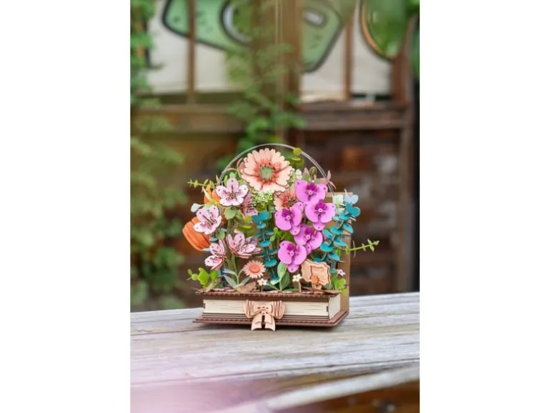 Rowood Bausatz Wooden Blooming Book 3D-Holzpuzzle Diorama 522 Teile