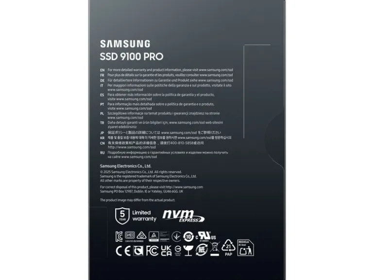 Samsung SSD 9100 PRO M.2 2280 NVMe 1024 GB