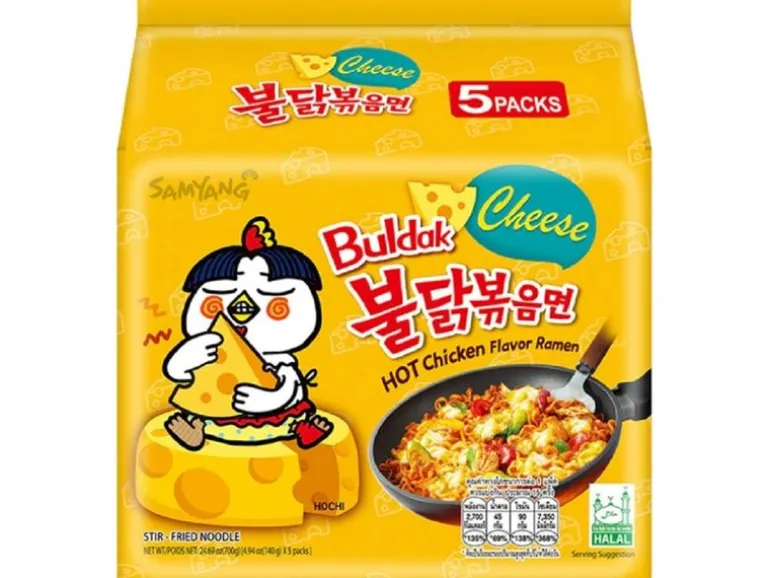 Samyang Buldak Hot Chicken Ramen Cheese 5 x 140 g