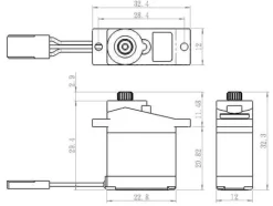 Savöx Micro Servo SH-0255MG+ 3.9 kg, 0.13 s, Digital