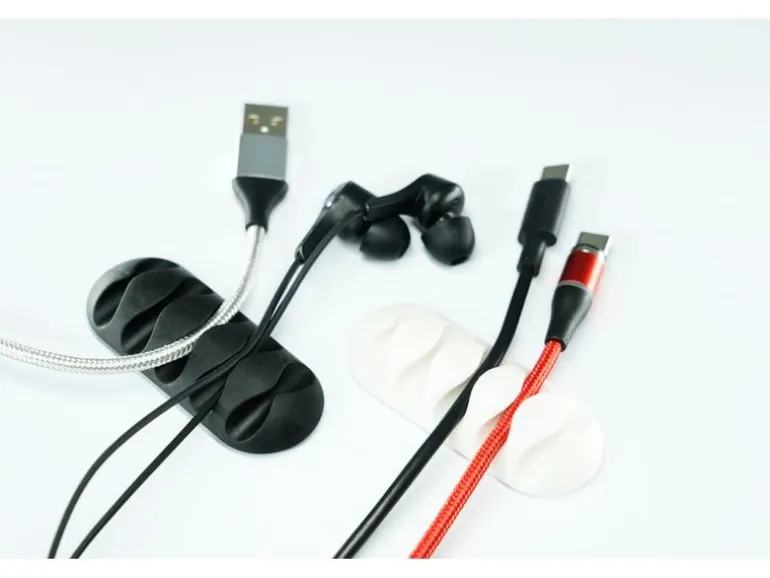 Schönenberger CableClip Kabelhalterungen, 66 mm, Weiss / Schwarz