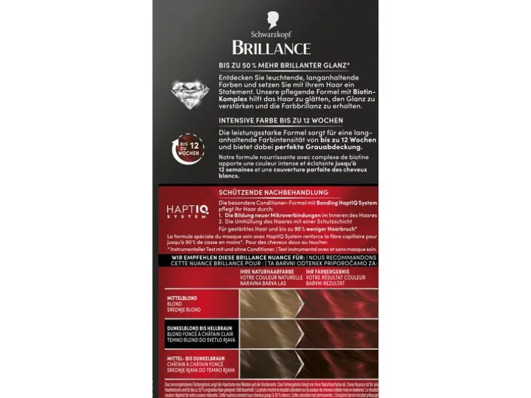 Schwarzkopf BRILLANCE Haarcoloration Brillance 842 Kaschmirrot
