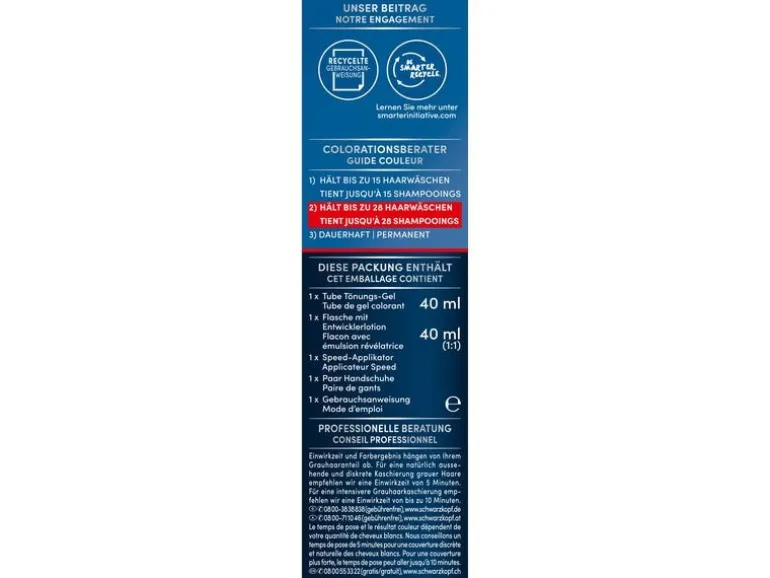 Schwarzkopf Men Perfect Haarcoloration Anti-Grau 80 Schwarzbraun