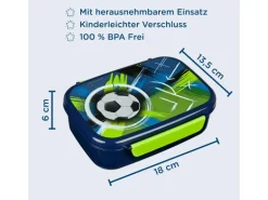 Scooli Lunchbox Fussball Dunkelblau
