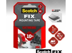Scotch Doppelseitiges Klebeband Fix Extreme 19 mm x 1.5 m, Weiss