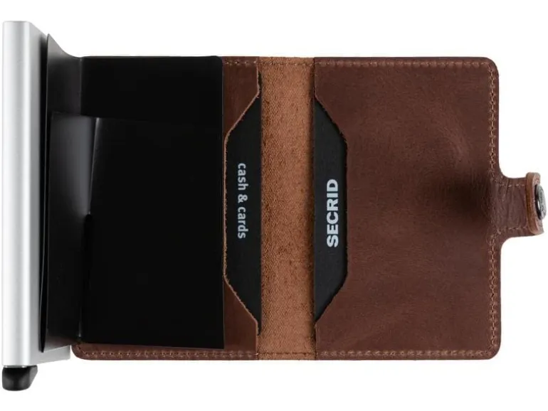 SECRID Portemonnaie Miniwallet Vintage Braun