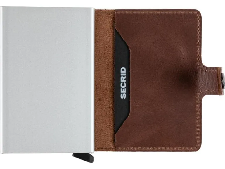 SECRID Portemonnaie Miniwallet Vintage Braun