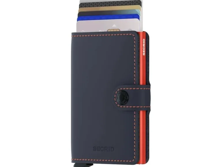 SECRID Portemonnaie Miniwallet Matte Nightblue Orange