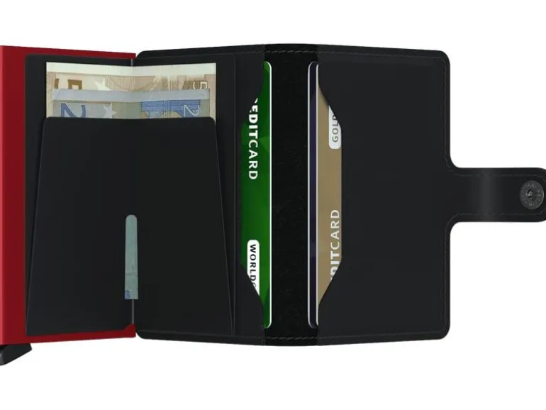 SECRID Portemonnaie Miniwallet Matte Black/Red