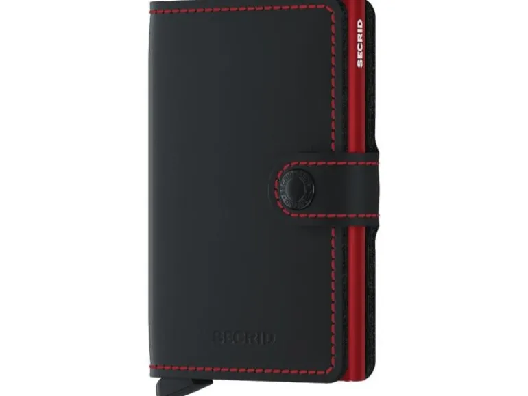 SECRID Portemonnaie Miniwallet Matte Black/Red