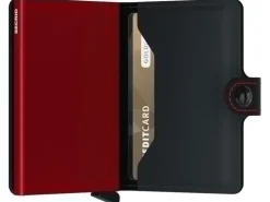 SECRID Portemonnaie Miniwallet Matte Black/Red