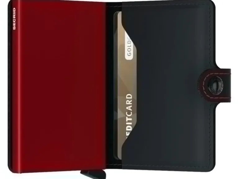 SECRID Portemonnaie Miniwallet Matte Black/Red