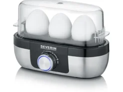Severin Eierkocher EK 3163, Schwarz/Silber