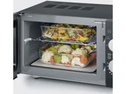 Severin Mikrowelle mit Grill MW 7762 Schwarz/Silber