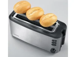 Severin Toaster Automatik-Langschlitz 2509 Schwarz/Silber