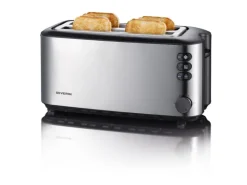 Severin Toaster Automatik-Langschlitz 2509 Schwarz/Silber