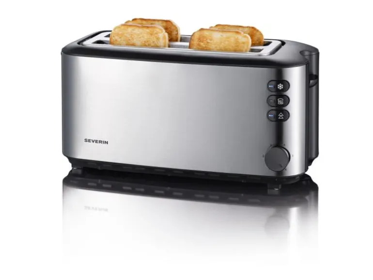 Severin Toaster Automatik-Langschlitz 2509 Schwarz/Silber