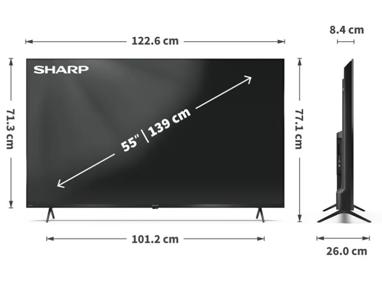 Sharp TV 55HL4265E 55", 3840 x 2160 (Ultra HD 4K), LED-LCD