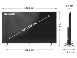 Sharp TV 55HP5465E 55", 3840 x 2160 (Ultra HD 4K), QLED