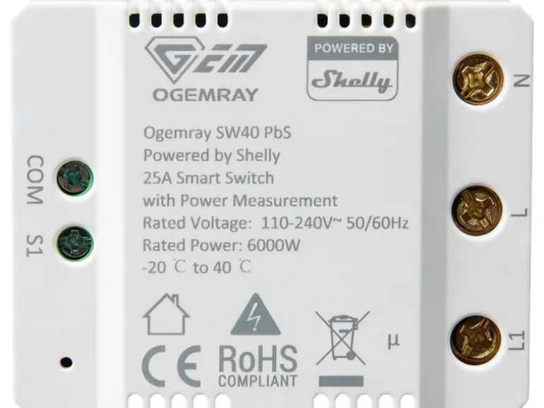Shelly Ogemray Smart Relay 25 A 6000 W