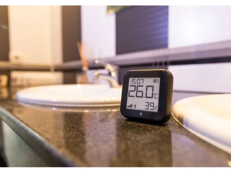 Shelly WLAN-Luftfeuchte- und Temperatursensor H&T Gen3, Schwarz