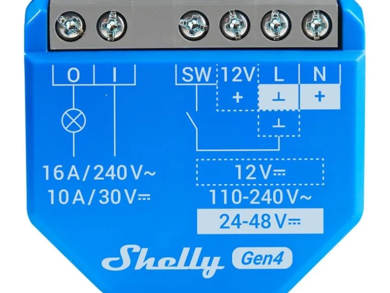 Shelly WLAN-Schaltaktor Plus 1 Gen4 WiFi-Switch Blau, 16 A