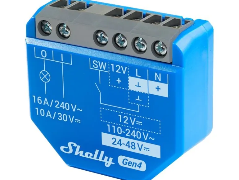 Shelly WLAN-Schaltaktor Plus 1 Gen4 WiFi-Switch Blau, 16 A