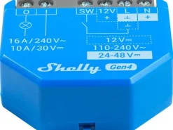 Shelly WLAN-Schaltaktor Plus 1 Gen4 WiFi-Switch Blau, 16 A