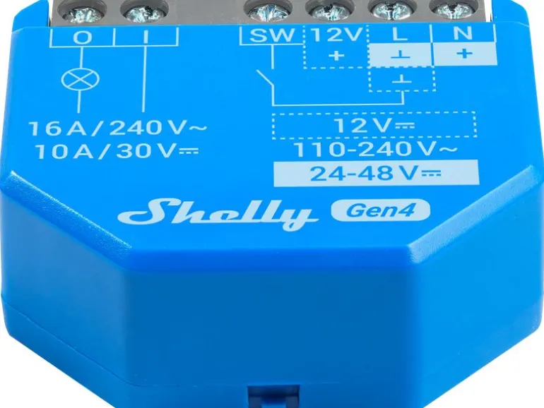 Shelly WLAN-Schaltaktor Plus 1 Gen4 WiFi-Switch Blau, 16 A