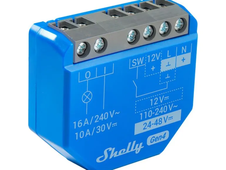 Shelly WLAN-Schaltaktor Plus 1 Gen4 WiFi-Switch Blau, 16 A