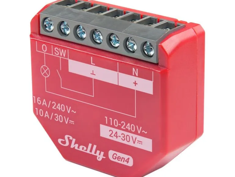 Shelly WLAN-Schaltaktor 1PM Gen4 Rot, 16 A