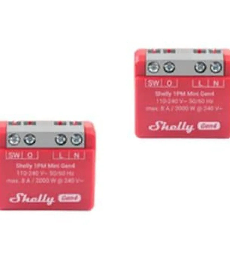 Shelly WLAN-Schaltaktor 1PM Mini Gen4 x 2 Rot