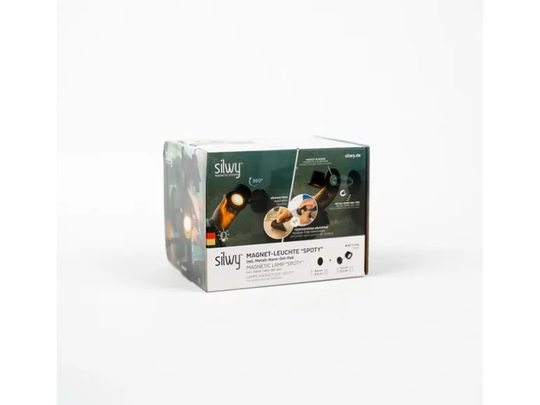 Silwy Magnet-Wandleuchte, Schwarz