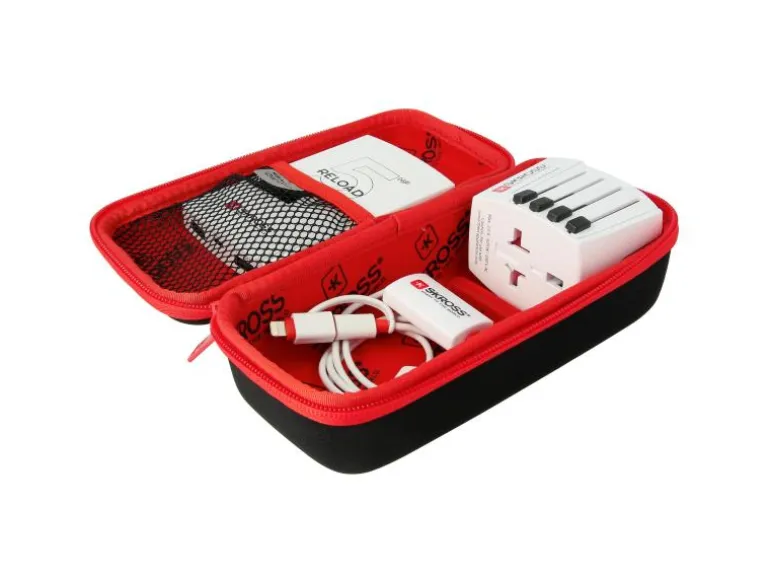SKROSS Power Case Schwarz Rot