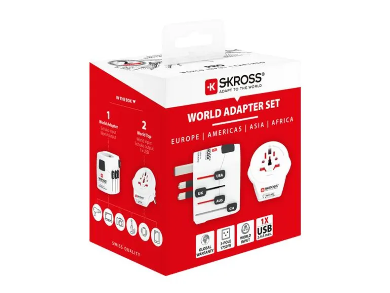 SKROSS Weltreiseadapter PRO World & USB