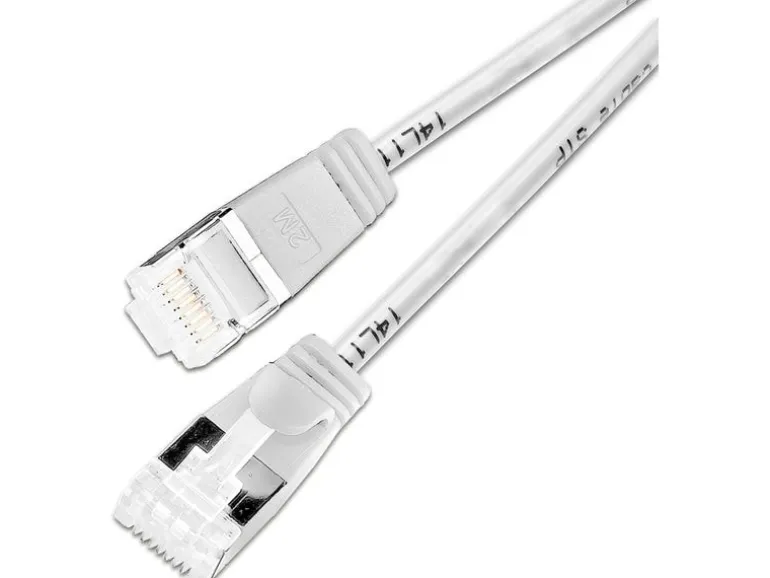 SLIM KAT6A 10 Gigabit Lightpatchkabel rund, U/FTP, Ø 3.8 mm,weiss