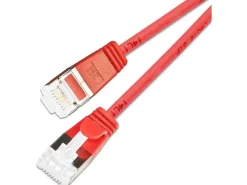 SLIM KAT6A 10 Gigabit Lightpatchkabel rund, U/FTP, Ø 3.8 mm, rot
