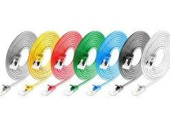 SLIM KAT6A 10 Gigabit Lightpatchkabel rund, U/FTP, Ø 3.8 mm, rot