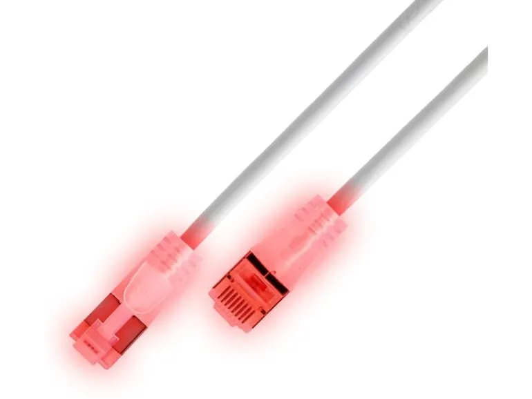 SLIM Slimpatchkabel RJ-45 - RJ-45, Cat 6A, U/UTP, 0.5 m, Weiss