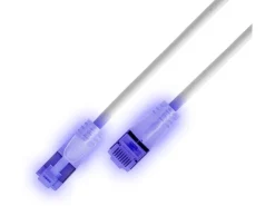 SLIM Slimpatchkabel RJ-45 - RJ-45, Cat 6A, U/FTP, 1.5 m, Weiss