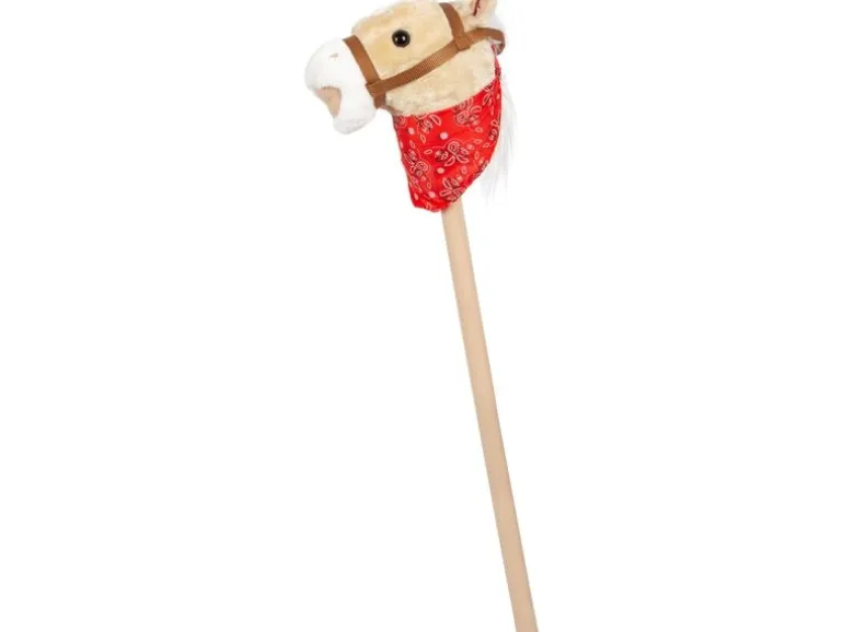small foot Steckenpferd «Rocky» Rot/Beige/Nature