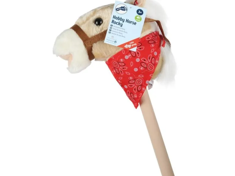 small foot Steckenpferd «Rocky» Rot/Beige/Nature
