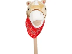 small foot Steckenpferd «Rocky» Rot/Beige/Nature