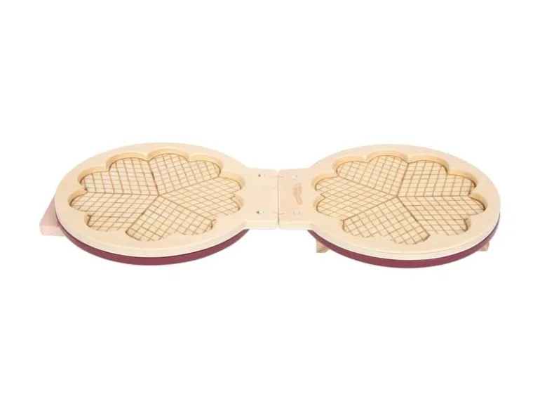 small foot Waffeleisen-Set tasty Holz, Stoff, Metall, Rot