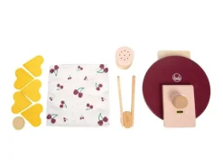 small foot Waffeleisen-Set tasty Holz, Stoff, Metall, Rot