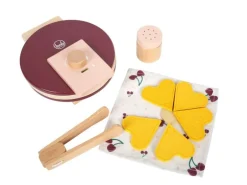 small foot Waffeleisen-Set tasty Holz, Stoff, Metall, Rot
