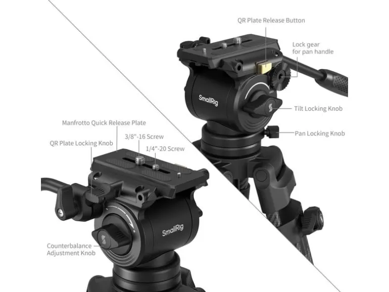 Smallrig AD14 Hochleistungs-Kohlefaserstativ