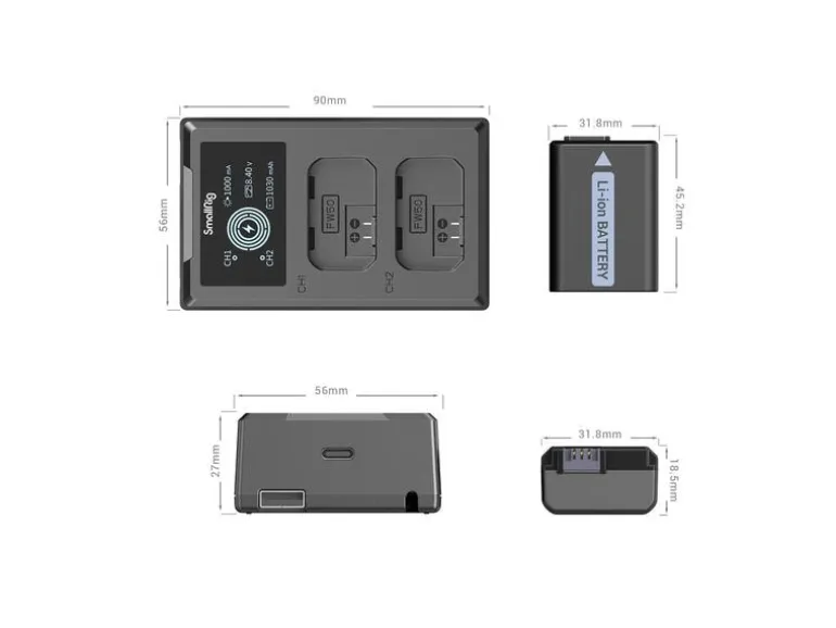 Smallrig Digitalkamera-Akku NP-FW50 Akku und Charger Kit