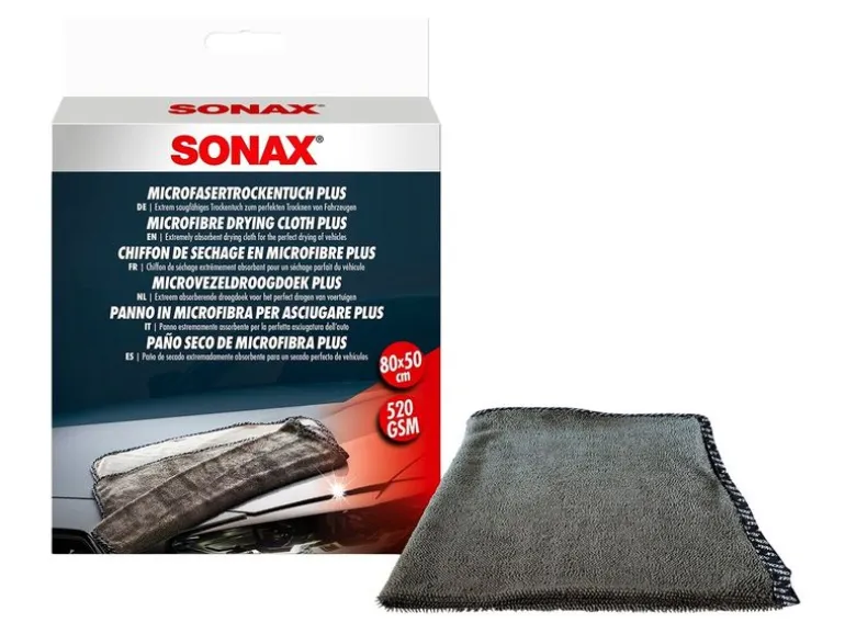 Sonax Microfaser Trocken Tuch Plus, 80 × 50 cm, 1 Tuch